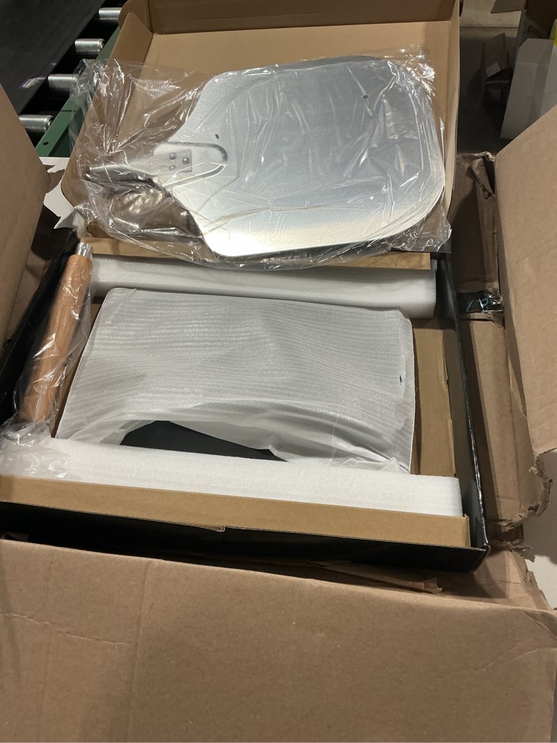 Condition photo showing Good Condition for pizza steel pro by hans grill | xl 1/4" thick square conductive metal baking steel for oven and bbq cooking pizzas | bake and grill bread and calzone with our cast iron pizza stone
