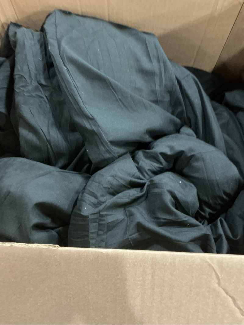 Condition photo showing New/Like New for CozyLux Comforter Full Size Set Black, 3 Pieces Solid Lightweight Soft Bed Set for All Season, Luxury Breathable Quilted Style Microfiber Down Alternative Bedding Sets (1 Comforter & 2 Pillowcases) Black Full