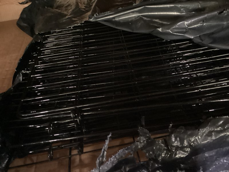 Condition photo showing Good Condition for 10 panels garden fencing animal barrier, 33 in(h) x 24 ft(l) dog fence outdoor for yard rustproof no dig decorative tall garden fence metal wire panel border patio rabbit ground stakes fencing