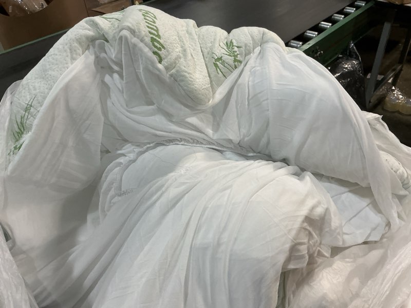 Condition photo showing item condition for Ultra Soft Full Size Mattress Topper - Viscose Made from Bamboo Pillow Top Mattress Pad for Back Pain Relief - Naturally Cooling for Hot Sleepers, Green Green Full