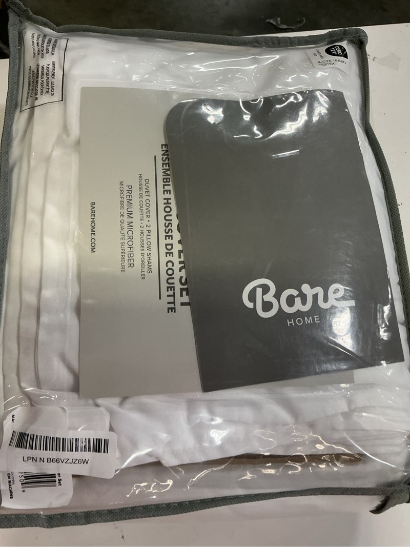 Condition photo showing Good Condition for bare home bedding duvet cover king size - premium 1800 super soft collection - lightweight, cooling - soft breathable bedding duvet cover (king, white) king 01 - white (no comforter)