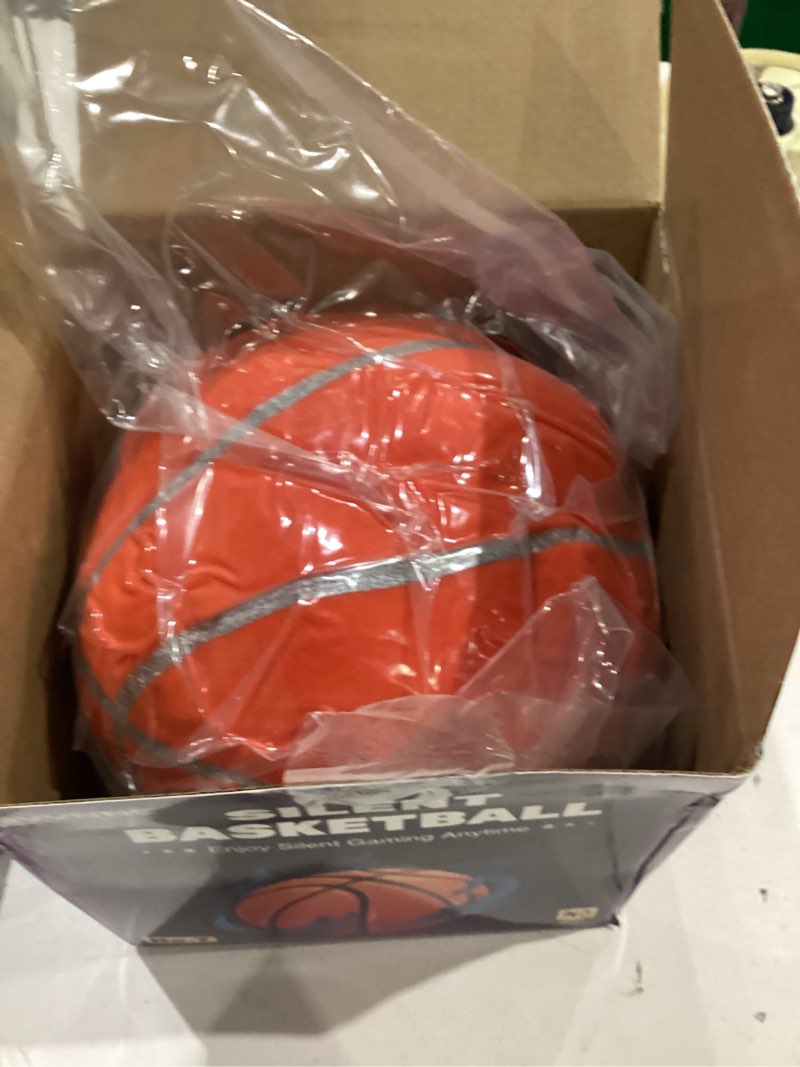 Condition photo showing New/Like New for byynne silent basketball no.7  (27.5\\\\\\\") – not vacuum shipped - 2025 upgraded airless soft foam ball soundless for quiet dribbling and indoor training – real feel higher bounce no noise dark orange no.7
