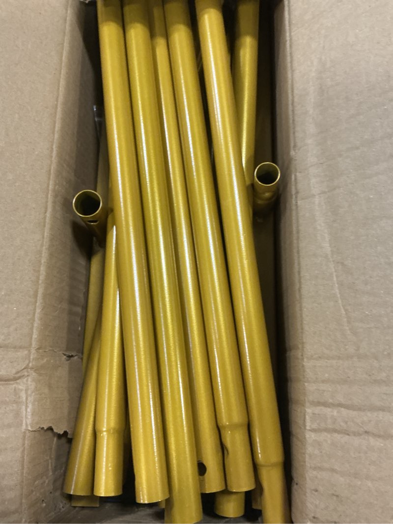 Condition photo showing Good Condition for 6.6FT Metal Wedding Arch Stand Gold Square Arched Backdrop Frame for Party Ceremony Birthday Bridal 