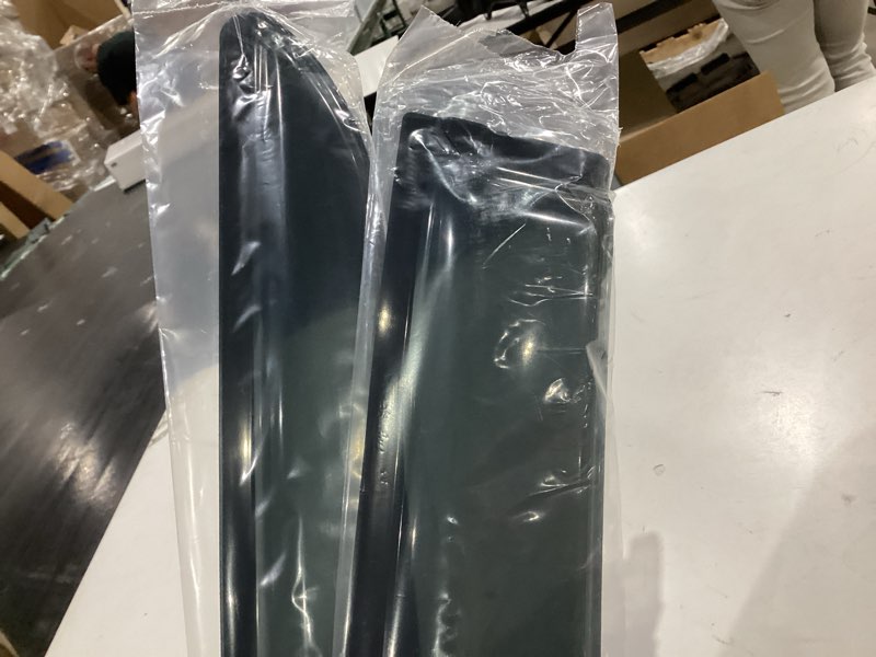 Condition photo showing New/Like New for lightronic wv94805 outside-mount side window deflector rain guard, dark smoke 4-pieces set for 2019-2023 chevrolet silverado/gmc sierra 1500, 2020-2023 silverado/sierra 2500 hd & 3500 hd, all crew cab
