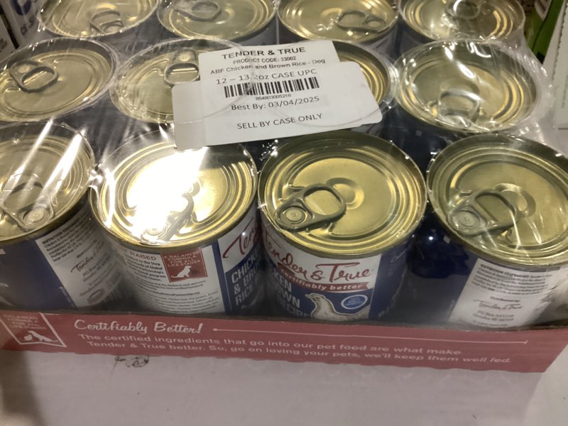 Condition photo showing New/Like New for Tender & True Antibiotic-Free Chicken & Brown Rice Recipe Canned Dog Food, 13.2 oz, Case of 12 13.2 Ounce (Pack of 12)