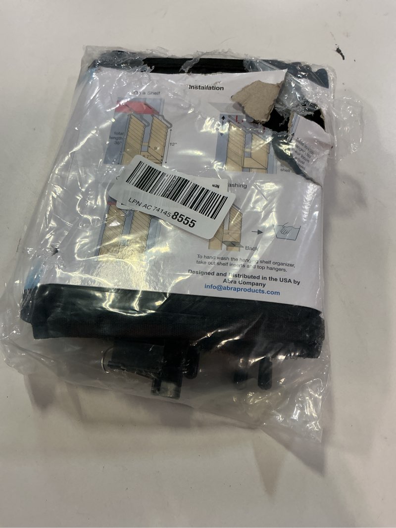 Condition photo showing Good Condition for ABRA® 3 Shelf Hanging Locker Organizer for School, Work, Gym, Closet | Deep Shelves 6.5”x 9”| Eco-Friendly Fabric Healthy for Children | Adjustable School Locker Shelf from 3 to 2 Shelves (Pure Black)