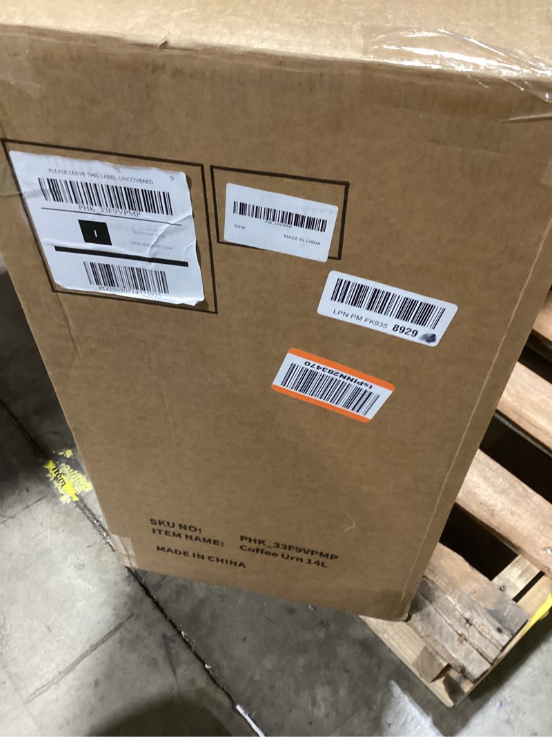 Condition photo showing As Is for garvee 14 l/100 cups coffee urn-3.8 gal double wall commerical coffee maker for buffet catering wedding gathering,large capacity hot coffee dispenser,stainless steel hot water urn-black black 100 cups/14l