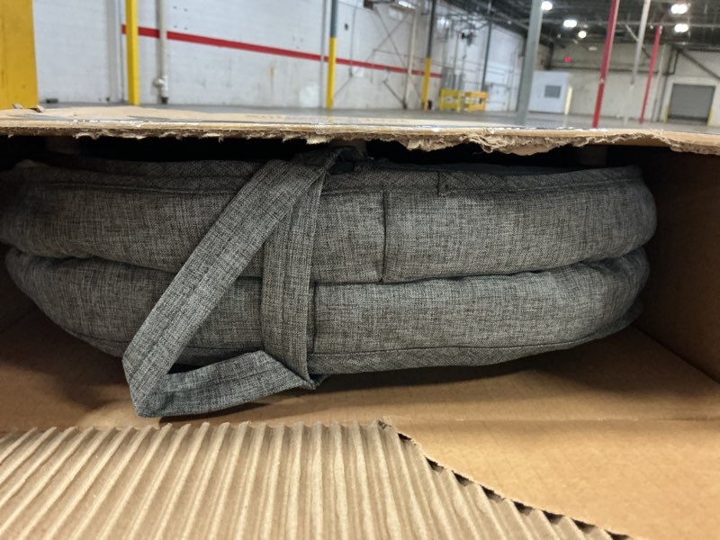 Condition photo showing As Is for baby delight snuggle nest bassinet, portable baby bed, for infants 0 – 5 months, charcoal tweed