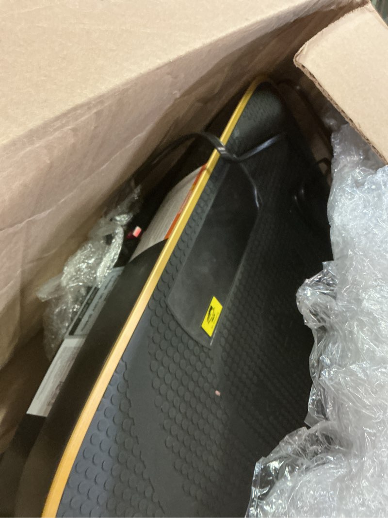 Condition photo showing As Is for MERACH Vibration Plate Exercise Machine, Whole Body Workout Equipment for Women, Bluetooth and Silicone Pedal, Vibration Plate with Auto Mode, Vibrate Fitness Platform for Home Black+Gold