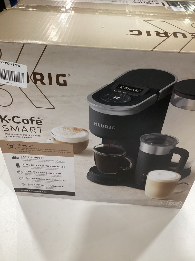 Condition photo showing As Is for Keurig K-Cafe Essentials Single Serve K-Cup Pod Coffee Maker, Black