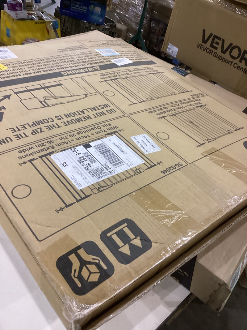 Condition photo showing Good Condition for keny 29.7"-46" Baby Gate for Stairs, Auto Close Dog Gates for Doorways, Pressured Mounted No Drilling Pet Gate Extra Wide, One-Hand Opening Dual Lock Stair Gate, Indoor Kids Necessities, Black