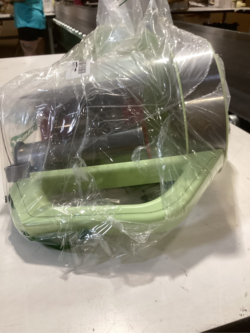 Condition photo showing As Is for gourmia electric glass kettle – 1.7l programmable tea & coffee brewer with digital touch display, 6 presets, removable stainless steel infuser, cordless with 360° swivel base, green