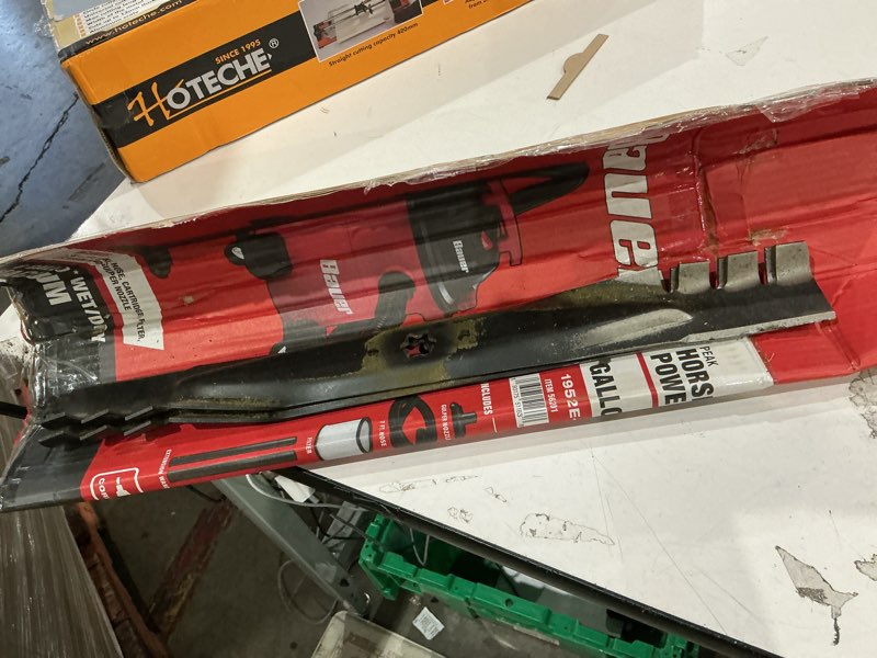 Condition photo showing As Is for used, similar to ))))ilonpa 942-04290 46" mower blades for cub cadet xt1-46 xt2-46 rzt-46 zt1-46 ltx46 ltx1045 ltx1046 mtd troy bilt 46 inch deck zero turn lawn tractor 942-04290-x (mulching toothed) 2-pack, black