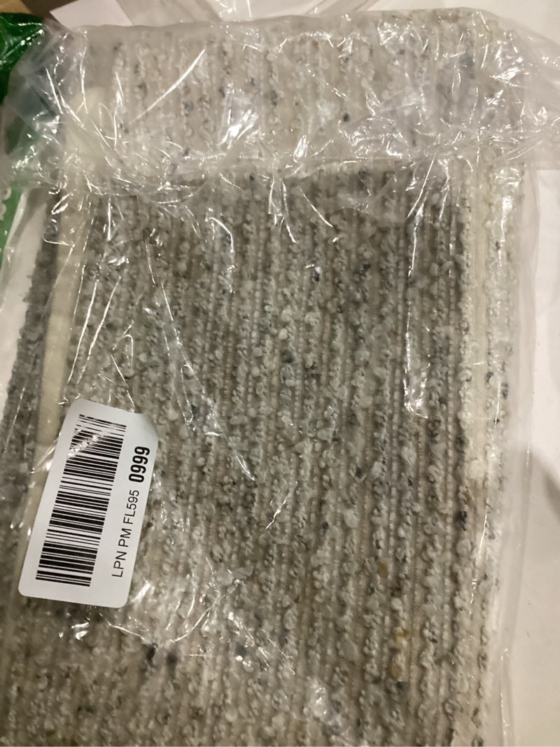 Condition photo showing Good Condition for dezene 24x24 cream grey throw pillow cover textured boucle striped chic morden boho accent farmhouse