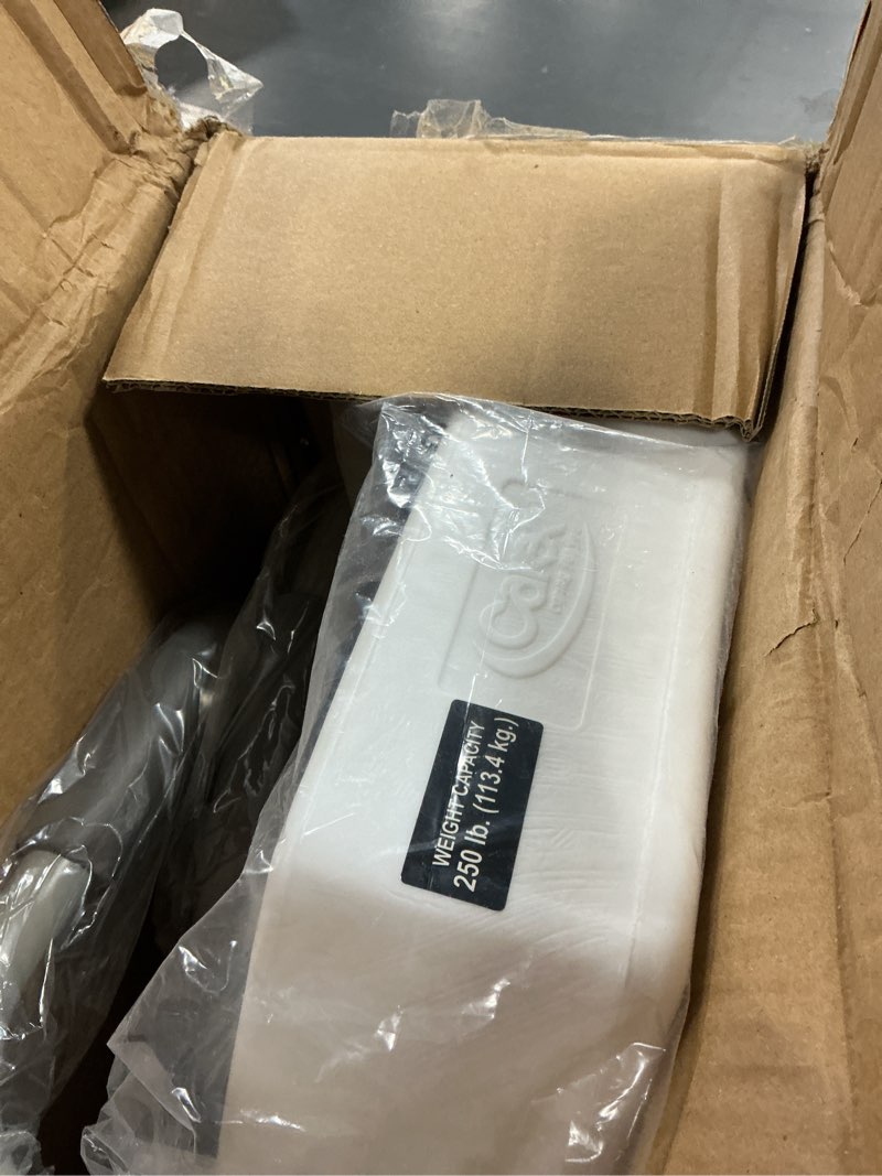 Condition photo showing New/Like New for Carex 3.5 Inch Raised Toilet Seat with Arms, Elongated Toilet Seat Riser, 300 lbs Capacity, Elevating and Raising Seat for Elderly and Handicap, Universal, Slip-Resistant with Padded Handles, White