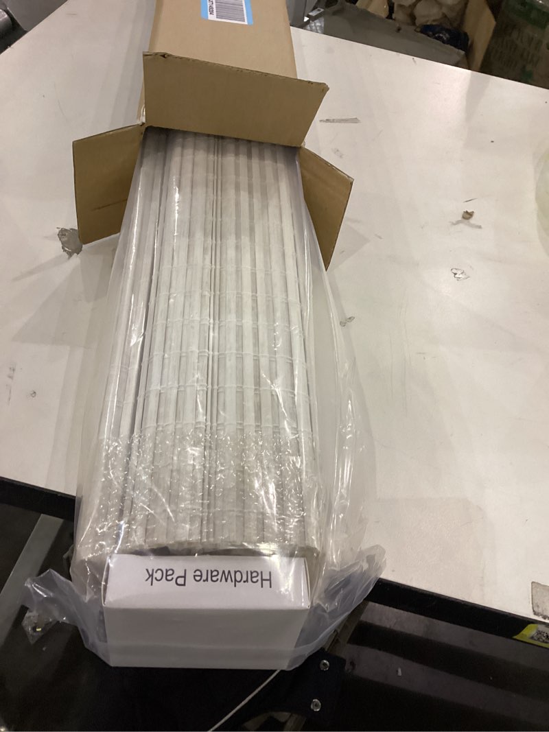 Cordless bamboo roman shades