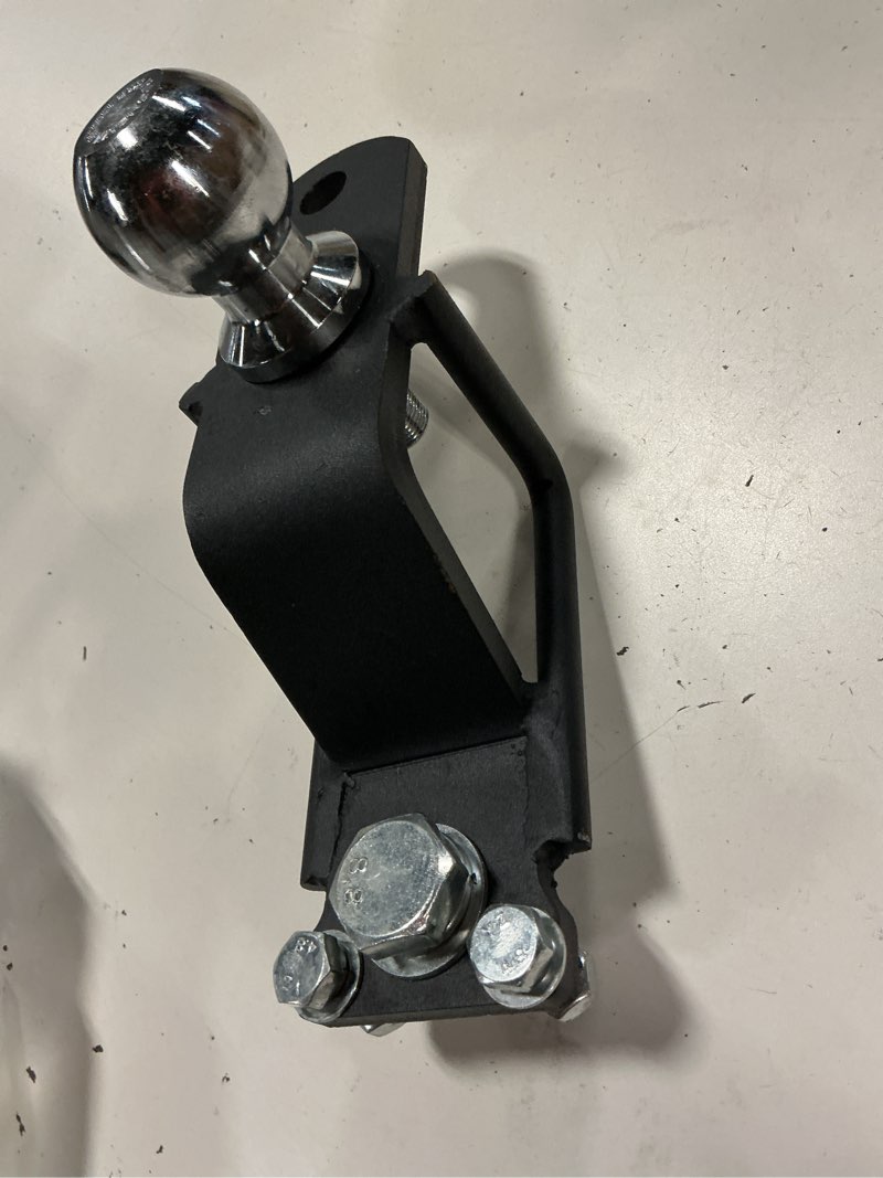 Condition photo showing Good Condition for timtin 3-way atv/utv trailer hitch adapter with 2'' ball head, magnetic hitch pin, 3500 lbs for trailer hitches adapter, 3" drop/rise, 3 in1 mounting options compatible with garden tractor lawn mower