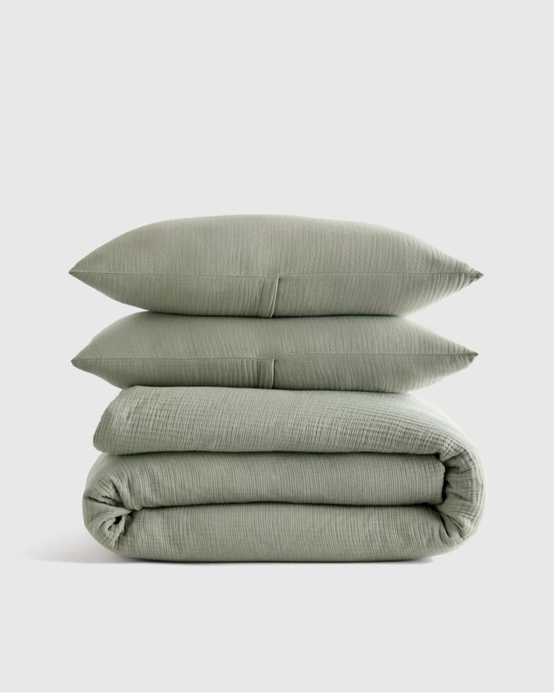  quince organic airy gauze duvet cover set 3 king