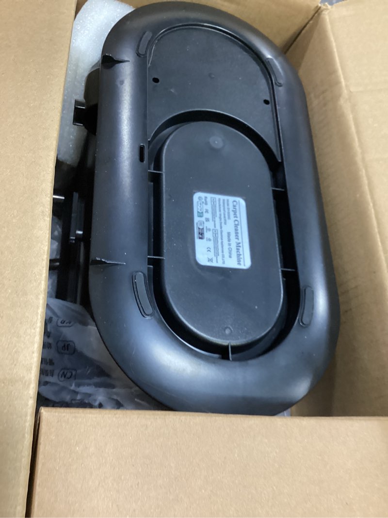 Condition photo showing As Is for 18kpa carpet cleaner machine, 500w portable carpet spot and upholstery cleaner machine with handle for pet stains, sofa, car seat, furniture