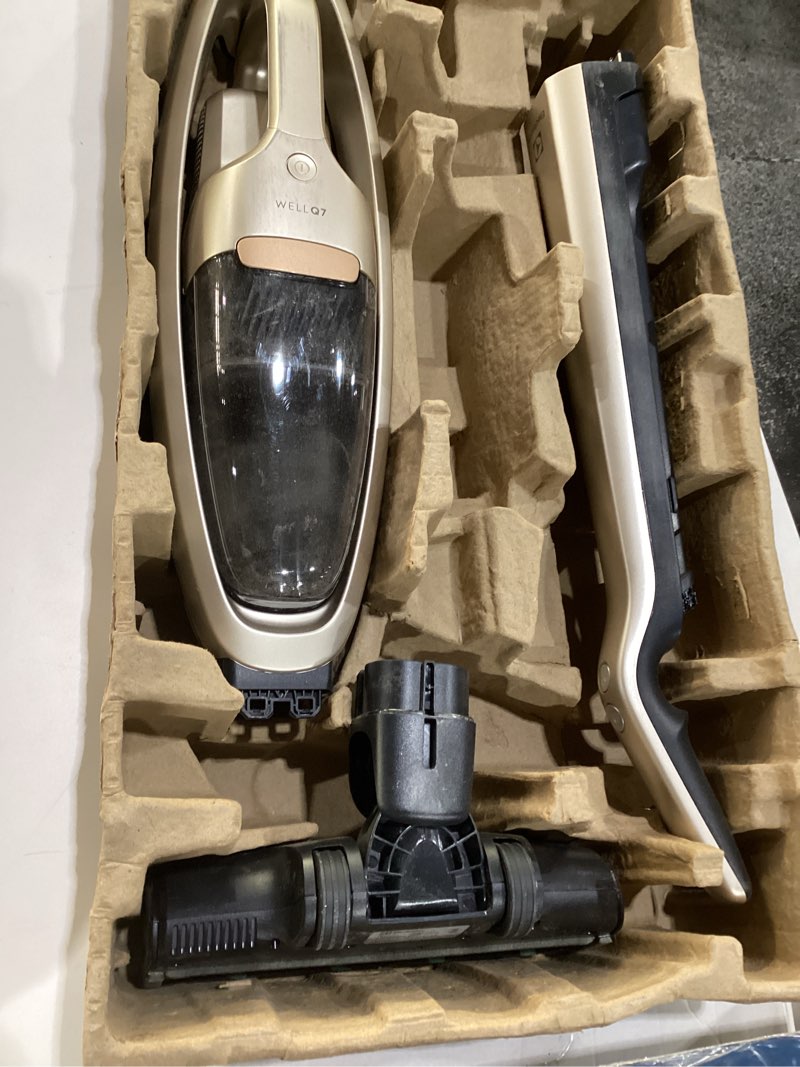 Condition photo showing As Is for Electrolux WellQ7 Hard Floor Cordless 2-in-1 Vacuum with PowerPro Roller for Hard Surfaces, 50-Minute Run Time, 2 Power Modes, Soft Sand Hard Floor Soft Sand, USED NOT TESTED