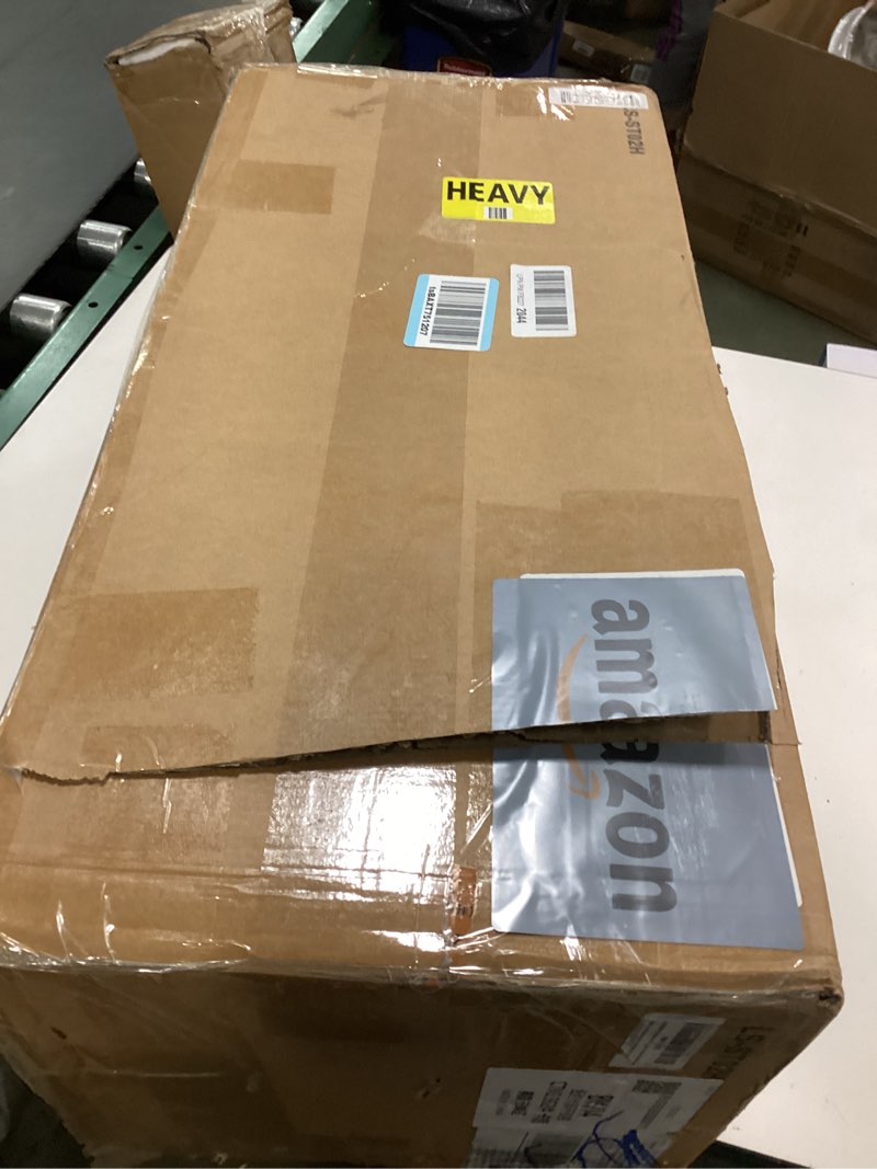 Condition photo showing New/Like New for Brown 2 Pack Chairside Narrow End Table with Drawer, Solid Recliner Side Table with Storage Shelf, Slim Nightstand Bedside Table for Bedroom 2 set brown