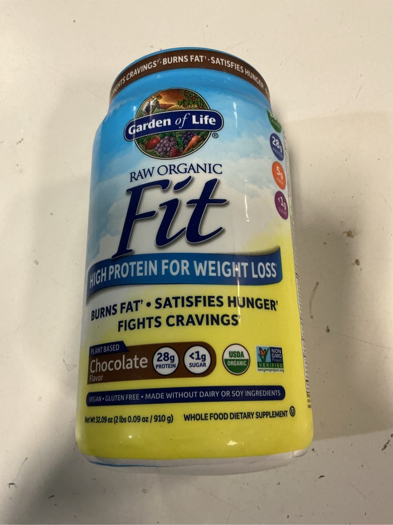 Condition photo showing Good Condition for (Best used by 03/JUN/2026 ) Garden of Life Raw Organic Fit Vegan Protein Powder Chocolate, 28g Plant Based Protein for Weight Management, Pea Protein Fiber Probiotics, Dairy Free Nutritional Shake for Women and Men, 20 Servings Chocolate 20 Servings (Pack of 1)