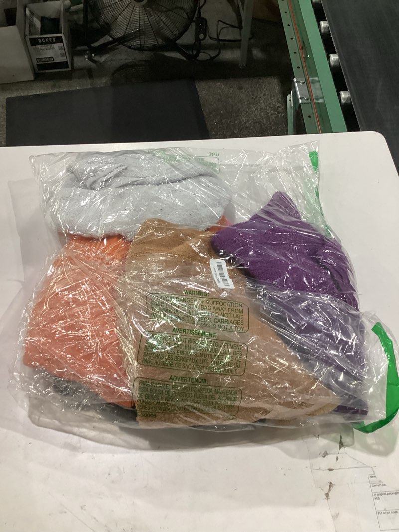 Condition photo showing As Is for towel and linen mart 100% cotton 6 pack bath towel set, quick dry, super absorbent, light weight, soft, (27 x 54 pack of 6) (27 x 54 6 pack, plum, pink, beige, grey, white, peach) 27 x 54 6 pack plum , pink , beige , grey , white , peach