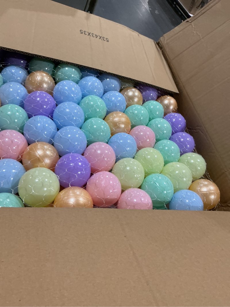 Condition photo showing Good Condition for starbolo ball pit balls for toddlers phthalate free bpa free non-toxic crush proof play balls for toddlers kids pool playhouse pack of 100 200 500 macaron 5 colors + glod 500 balls