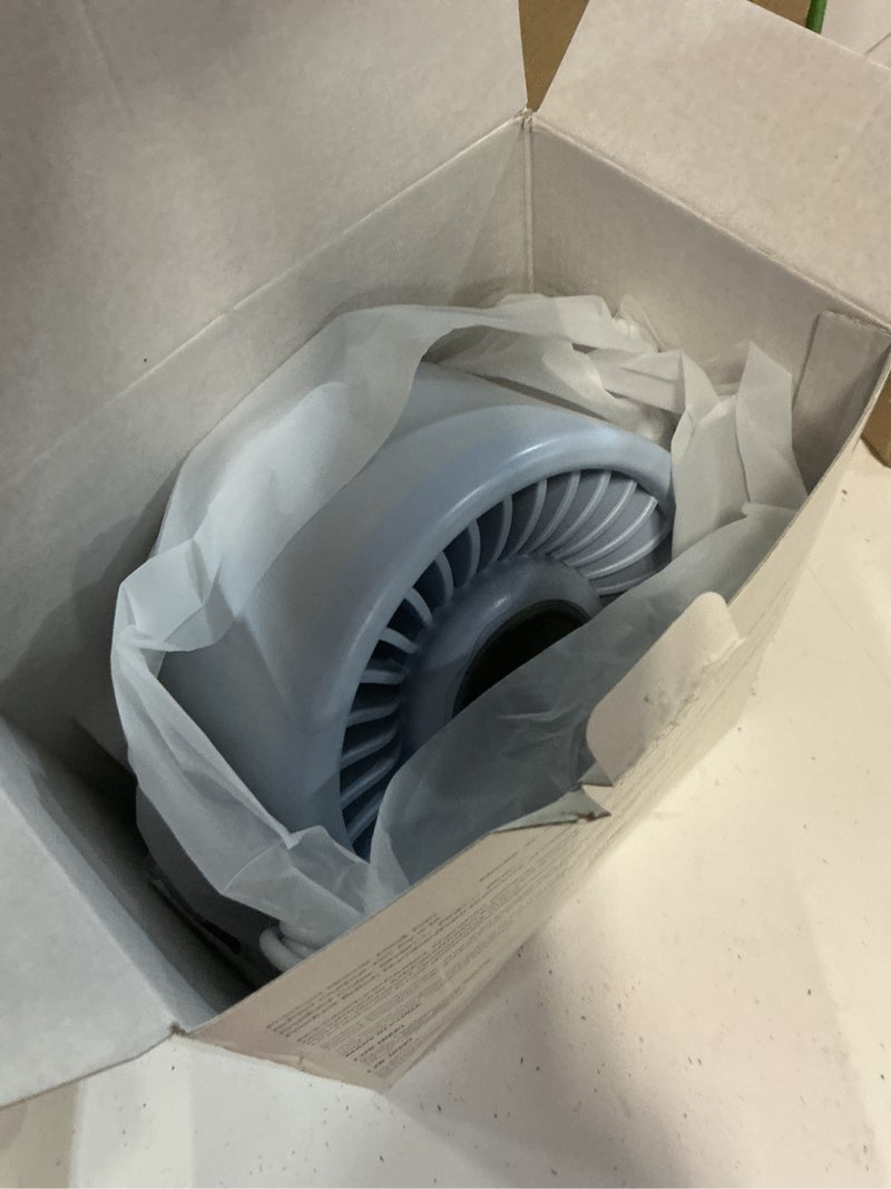 Condition photo showing New/Like New for gaiatop portable quiet desk fan with power bank, 6000mah rechargeable battery fan with rgb ring, 18hrs runtime, 5-speed strong wind, bedroom office desk accessories, gifts for women men teens, blue