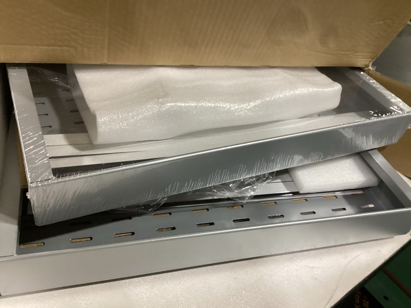 Condition photo showing Good Condition for 2 Pack Pull out Cabinet Organizer 21"Deep With Raising Pad for Framed Cabinets, Expandable Slide out Drawers for Kitchen Cabinets with 4pcs Divider Racks,Roll out Shelves 12.1"-20.4" W Silver Silver 12.1"-20.4"W x 21"D(2Pack)