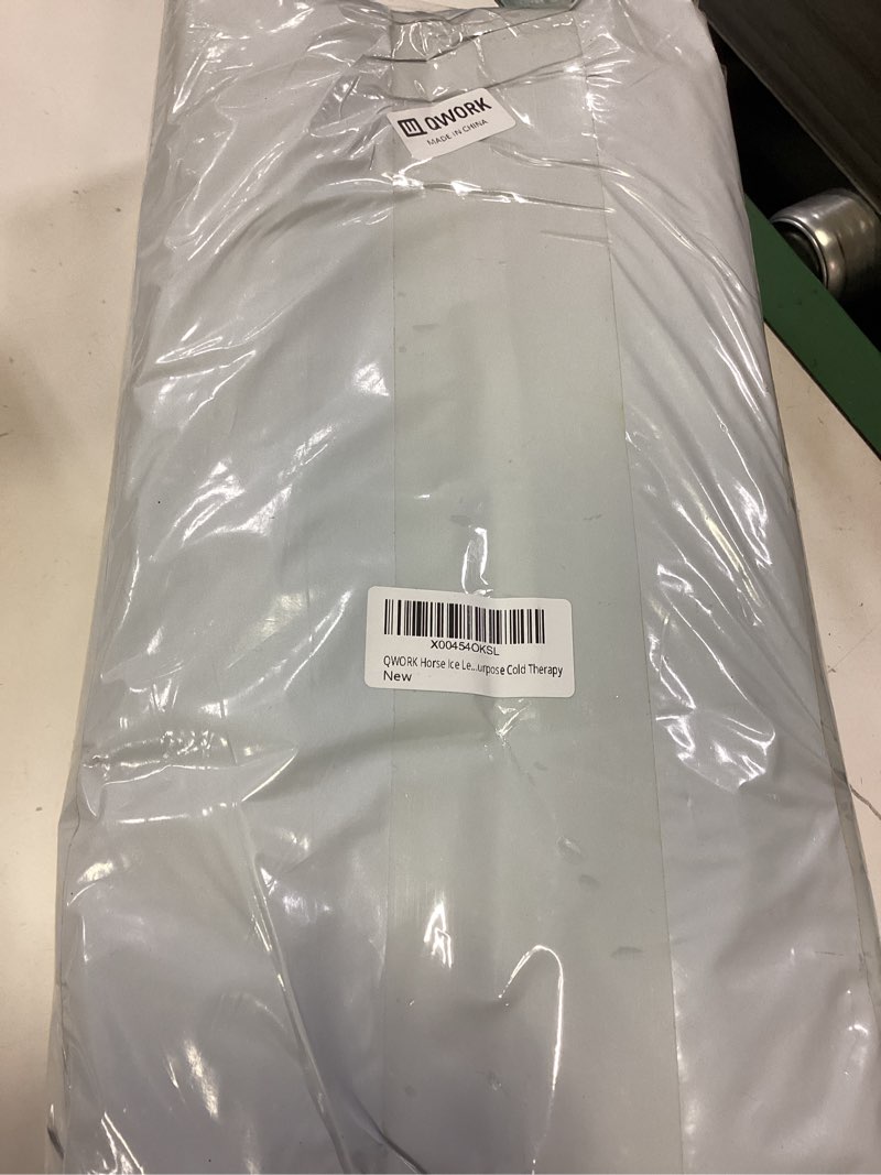 Condition photo showing New/Like New for qwork horse ice leg wraps - reusable gel ice pack therapy set of 2 - for horses injuries, swelling, arthritis, black