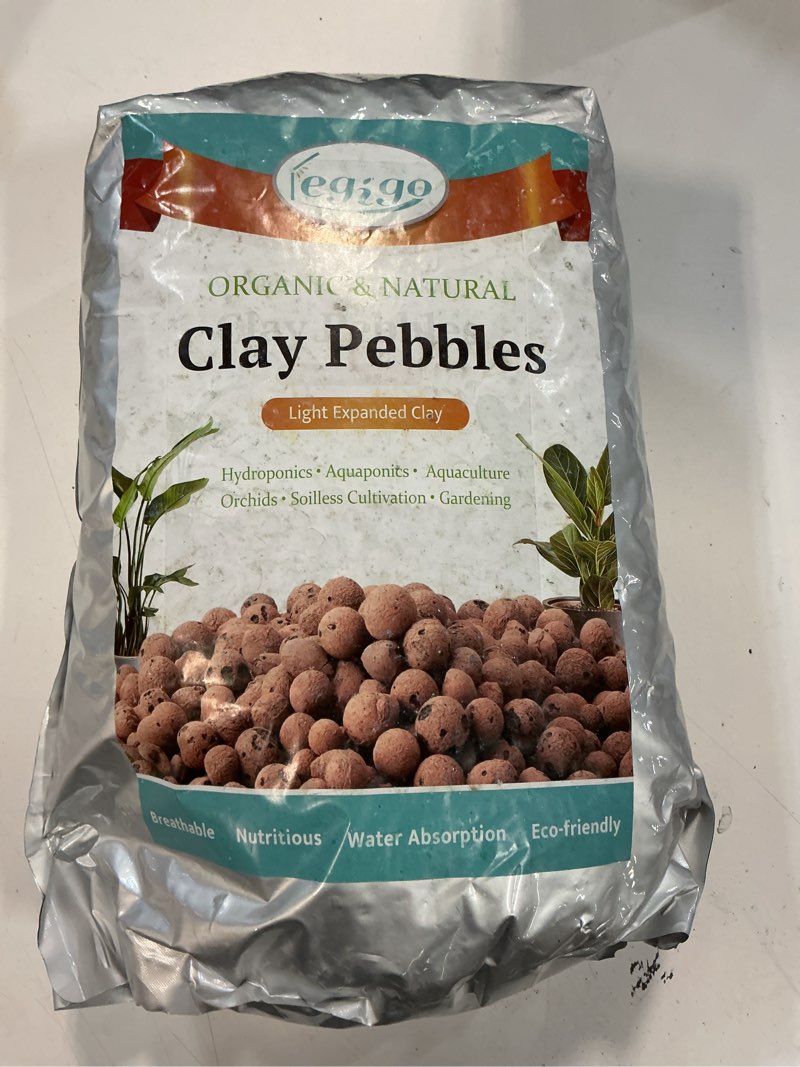 Condition photo showing New/Like New for legigo 10 lbs organic expanded clay pebbles, 4mm-16mm lightweight clay leca balls for plants, natural hydroton clay pebbles for hydroponic & aquaponics growing, orchid potting mix, drainage, terrarium
