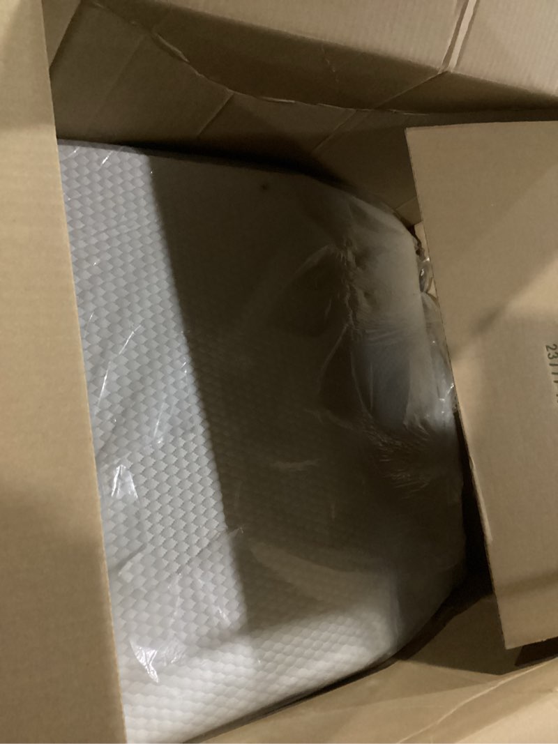 Condition photo showing As Is for Bedluxe Leg Pillow Elevation Blood Circulation, Wedge Pillow for Legs Swelling, Leg Elevating Wedge Pillow for After Surgery, Foot Knee Pillow for Leg Rest, Sleeping, Memory Foam Top, 8in, White/Grey 22*24+8 White Grey