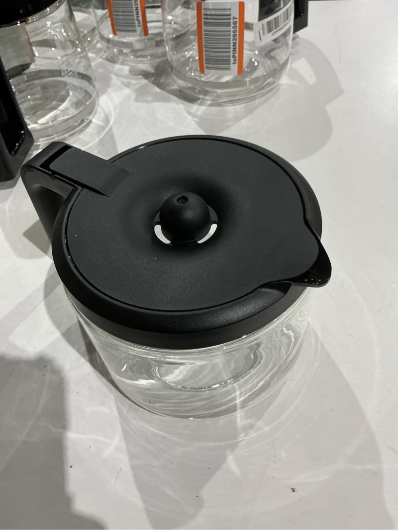 Condition photo showing As Is for (just the glass)keurig k-express single serve k-cup pod coffee maker, 3 brew sizes, strong button feature, 42oz removable reservoir, black