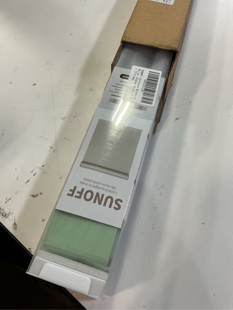 Condition photo showing Good Condition for Blackout Roller Shades Blinds Cordless for Windows Pull Down Room Darkening Door Blinds with Thermal Insulated Easy to Install for Living Room,Bedroom,Home,Office Bathroom White 49" Wx72 H 49"W x 72"H White