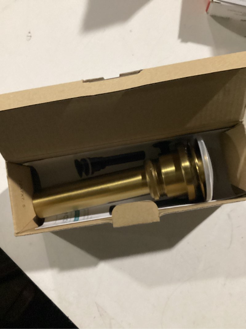 Condition photo showing Good Condition for Bathroom Sink Drain With Overflow and Without Overflow Vessel Sink Lavatory Vanity Dual Use Pop Up Drain Stopper,All Metal Rustproof Brass and 304 Stainless Steel,Champagne Bronze