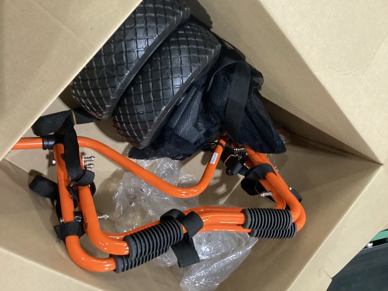 Condition photo showing Good Condition for kayak cart – 150 lbs capacity canoe dolly with airless tires, foldable aluminum frame, and carrying bag for personal watercraft by rad sportz (orange)