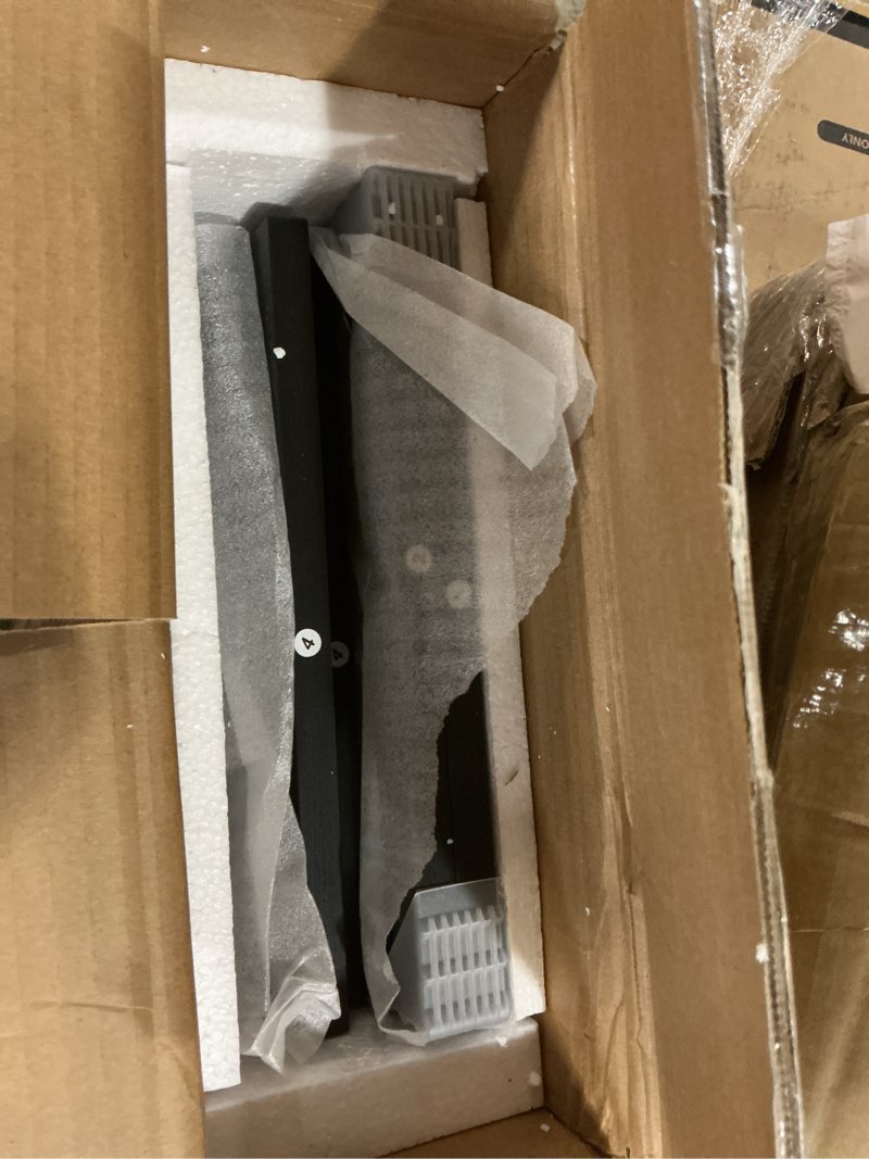 Condition photo showing New/Like New for 55" Floating TV Stand with Power Outlet, Wall-Mounted Media Console Shelf for TVs, Modern Entertainment Center with Storage & Cable Management for Living Room,Bedroom (Black) Upgraded Black Color