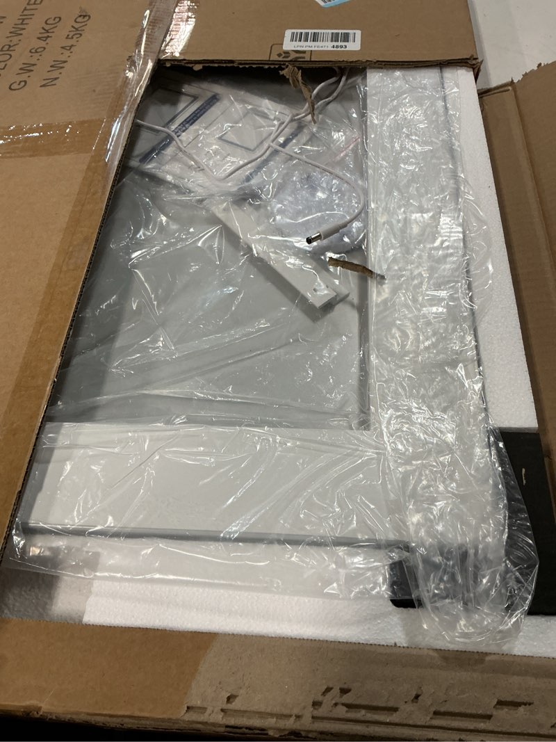 Condition photo showing Good Condition for ROLOVE 32x 22 Inch Large Lighted Vanity Mirror with Dimmable 3 Modes, LED Makeup Mirror for Bathroom ? Dressing Room, Tabletop or Wall-Mounted, White White 22"L x 32"W