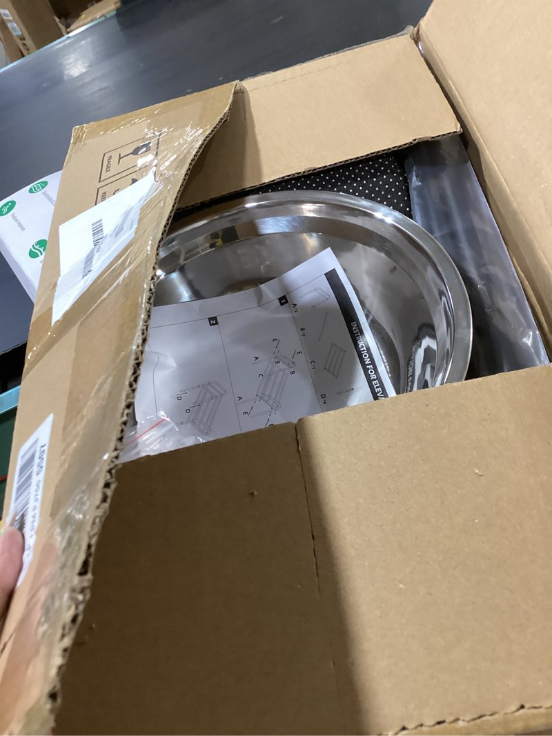 Condition photo showing Good Condition for adengl elevated dog bowls for large dogs – 4 height adjustable raised stand with 2×1600ml stainless steel bowls & non-slip mat, heavy-duty metal frame dog feeder for indoor & outdoor use height:8.7"-13.4" black (with 2 bowls)