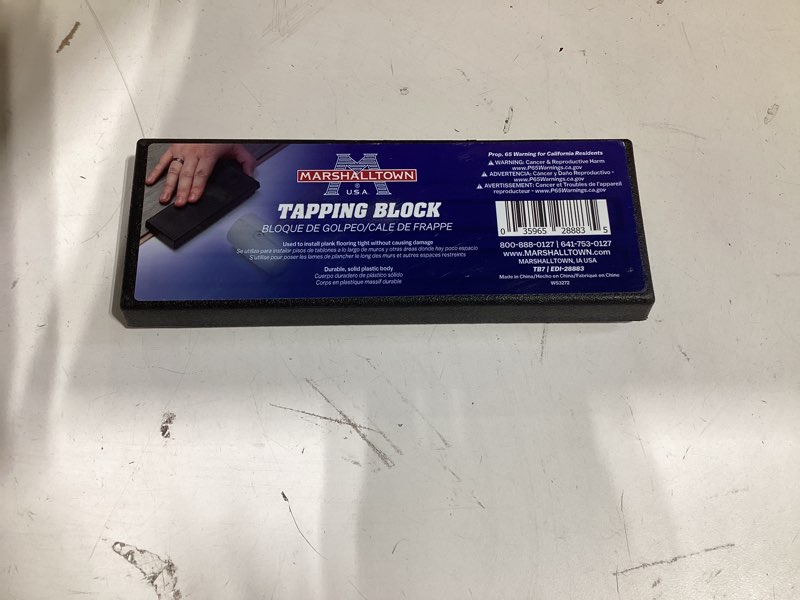 Condition photo showing As Is for marshalltown tapping block