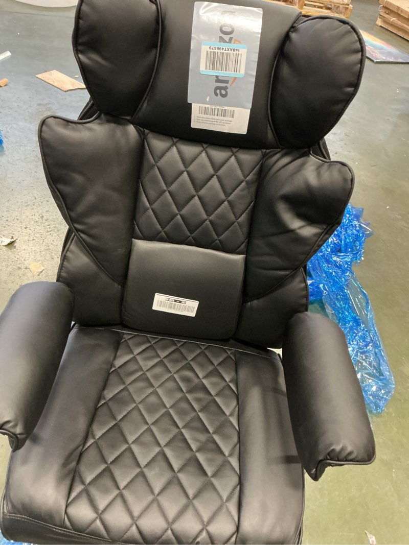 Condition photo showing As Is for GTRACING Gaming Chair,Office Chair with Pocket Spring Lumbar Support, Ergonomic Comfortable Wide Office Desk Computer Chair with Outward Fixed Soft Armrests and Footrest (PU Leather, Black) Deepblack