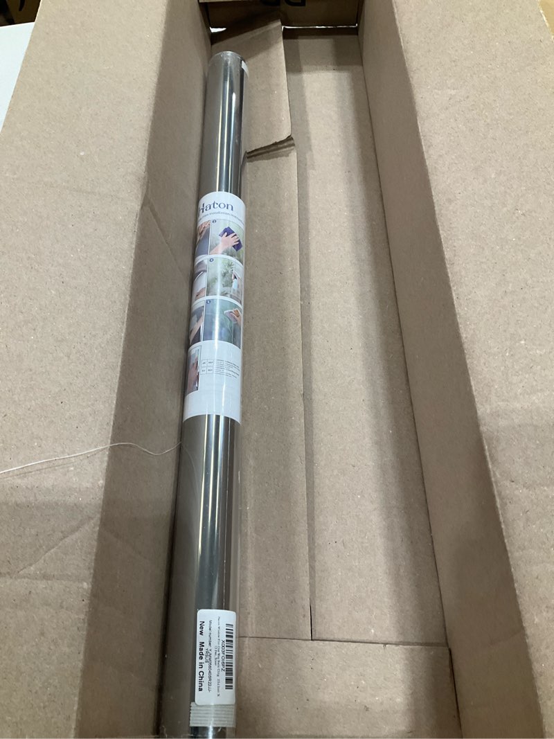 Condition photo showing Good Condition for haton window privacy film one way window tint for home, sun uv blocking reflective mirror film heat control, no glue static cling see out not in glass door covering, silver, 23.6" x 157.4" 23.6"x157.4" silver silver