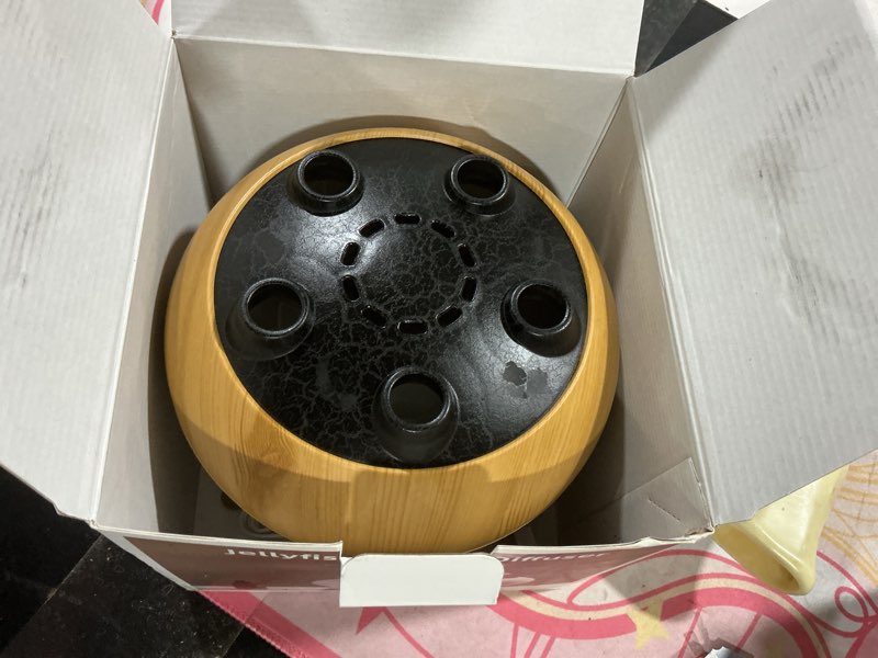 Condition photo showing Good Condition for Essential Oil Diffuser 250ML,Jellyfish Diffuser Air Humidifiers Sound Pickup Ultrasonic Aromatherapy Diffuser Remote Control 7 Color Lights for Home Bedroom Office Hotel(Wood Color)