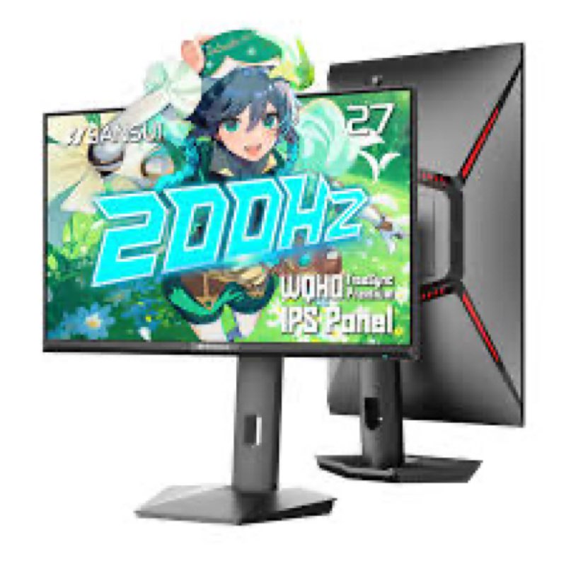 SANSUI Gaming Monitor 27" 1440P 200Hz 180Hz WQHD 2560×1440-AMD FreeSync 1ms DCI-P3 95% Fast IPS Comp