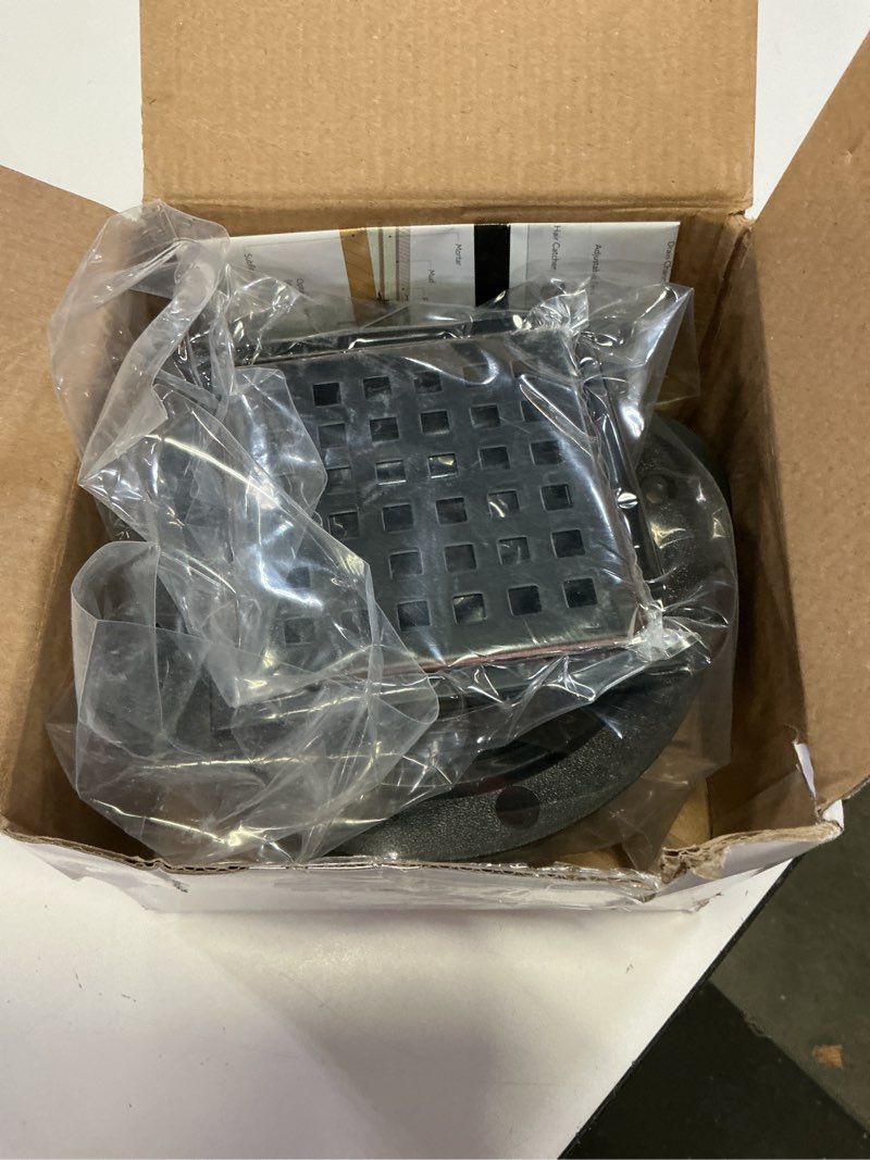 Condition photo showing Good Condition for webang 4 inch square shower floor drain with flange,quadrato pattern grate removable,food-grade sus 304 stainless steel,watermark&cupc certified,oil rubbed bronze 4 inch oil rubbed bronze