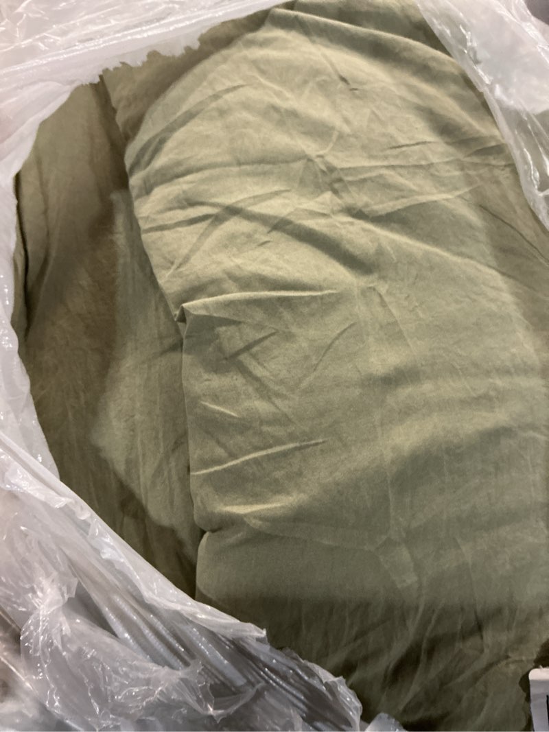Condition photo showing As Is for WRENSONGE Full Size Comforter Set- 7 Pieces Sage Green Bed in a Bag Full Size Comforter with Fitted Sheet, Flat Sheet, 2 Pillow Shams, 2 Pillowcases, Warm Bedding Sets for All Season Sage Green Full(80"*90")