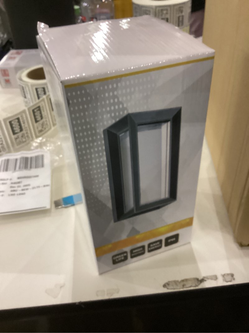  1 pc ledmo Outdoor Wall Lights Fixture with LED Beads 6000K 1800LM Waterproof Anti-Rust Christmas Lights Aluminum Acrylic Shade Modern Exterior Lighting for House Front Porch Patio 6 Pack 15W-6Packs-6000K