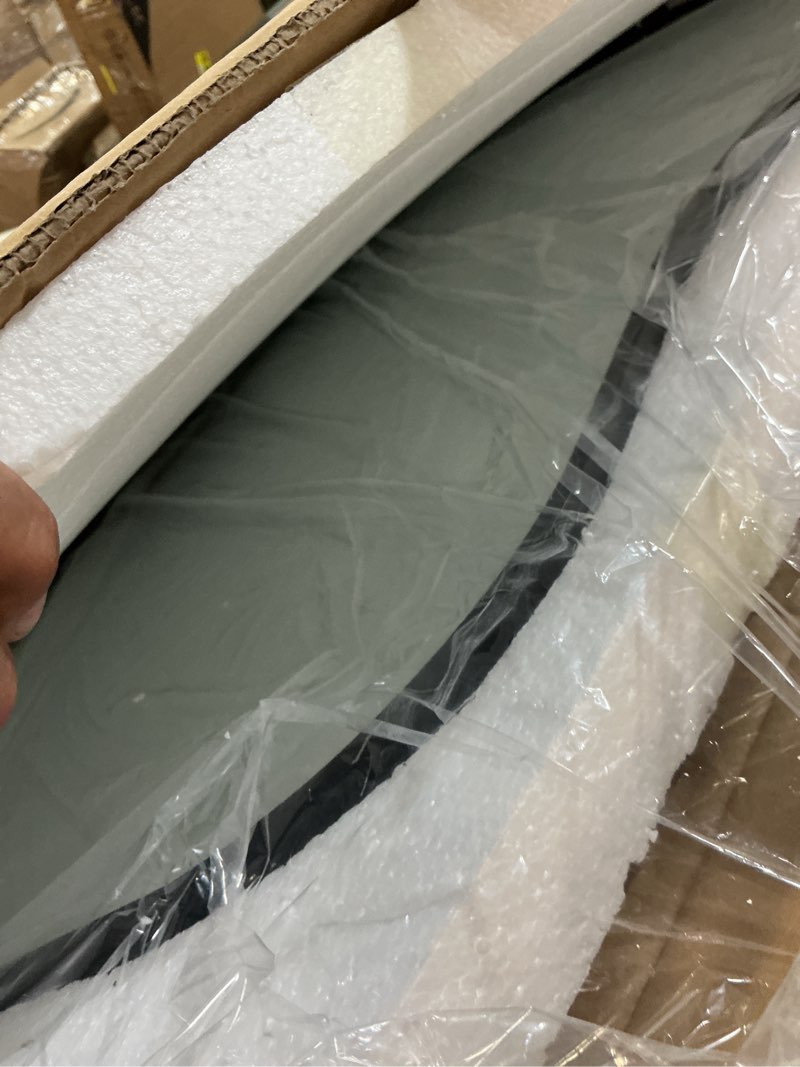 Condition photo showing Good Condition for irregular wall mirror - wall mirrors decorative 20"x36" black asymmetrical mirror tempered glass aviation aluminum alloy frame for bathroom, bedroom, living room, cloakroom, entryway black 20"l x 36"w