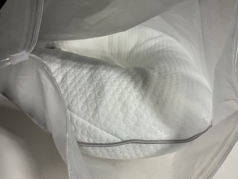 Condition photo showing Good Condition for baby head pillow, soft neck support for car seat stroller, white | baby head & neck support pillow for newborn, car seat stroller & bassinet, white